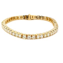 7' Tennis bracelet with crown head prong set (45) round diamonds.  D8.88ct.t.w.