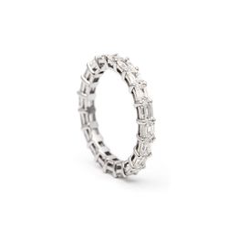 Emerald Cut Diamond Eternity Ring - East to West
