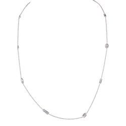 20' Diamonds by the yard necklace in 18K WG with bezel set princess, radiant, baguette, pear shape, & marquise diamonds.  D3.32ct.t.w.