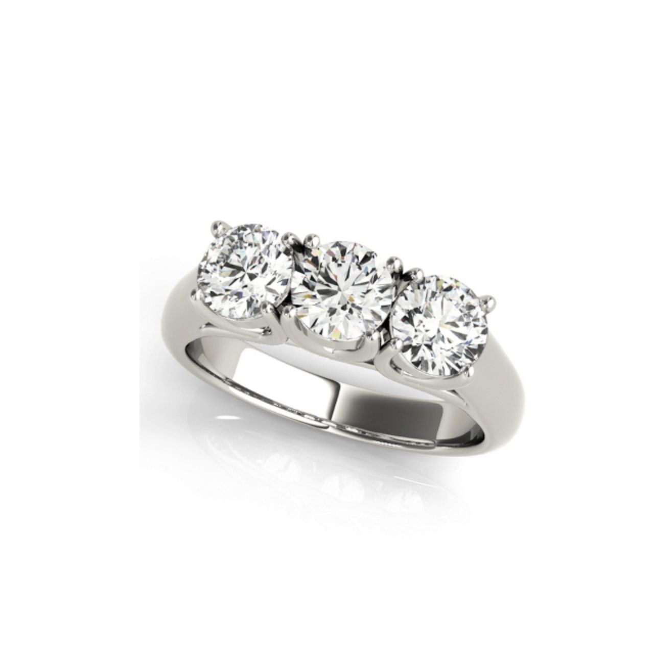 1.00ctw 3 Stone Round Ring