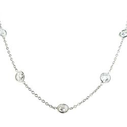 16' Diamonds by the yard necklace with bezel set (10) round diamonds.  D0.75ct.t.w.