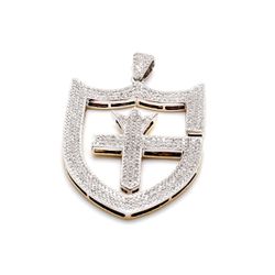 2' G-logo pendant with gallery & 3-row pave set round diamonds.  D2.00ct.t.w.