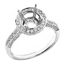 Halo Diamond Semi-Mount Ring