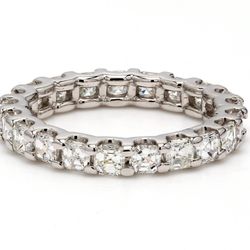 Eternity band with asscher cut diamonds.  D2.00ct.t.w.  Size 5.5