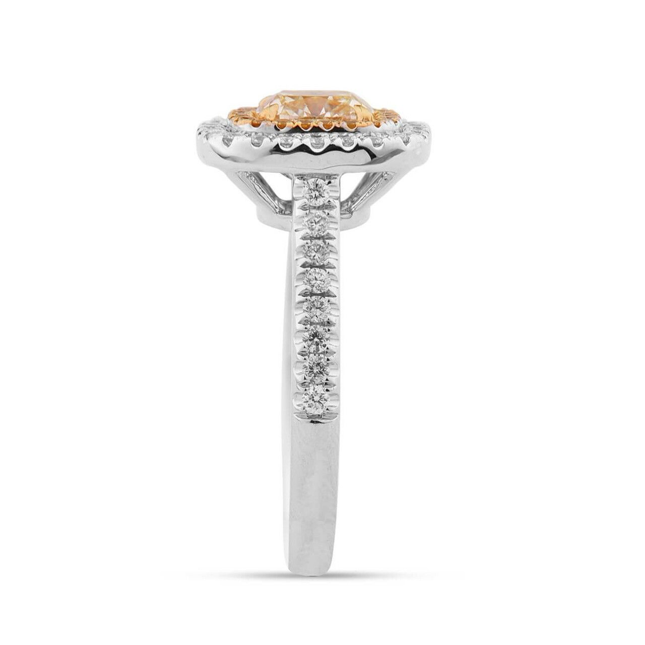 18KWG Cushion Shape Ring 1ct Dia