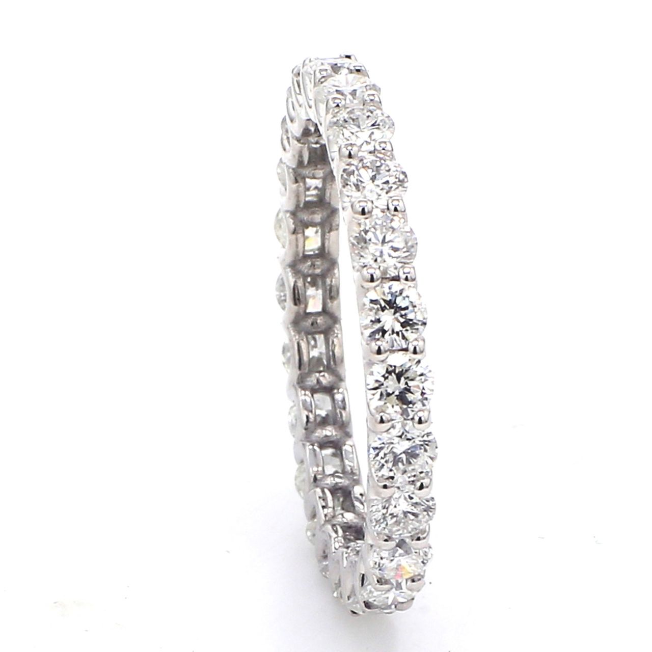 Eternity band with U-prong set (24) round diamonds.  D1.53ct.t.w.  Size 6