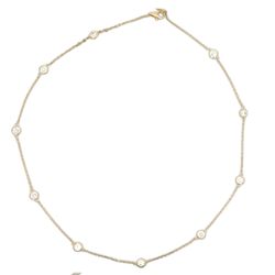 18' Diamonds by the yard in yellow gold with bezel set (10) round diamonds.  D2.42ct.t.w.