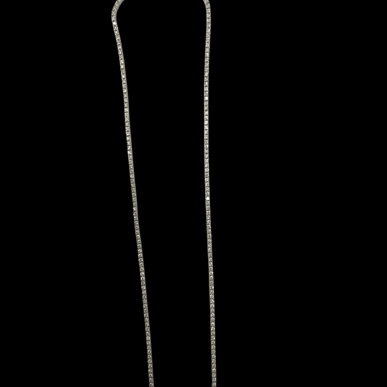 14k WHITE GOLD DIAMOND NECKLACE 