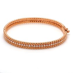 Bangle in 18K RG with pave set (80) round diamonds.  D2.41ct.t.w.