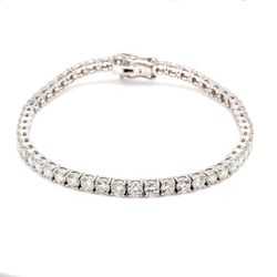 7' Tennis bracelet with 4-prong set (51) round diamonds.  D7.36ct.t.w.