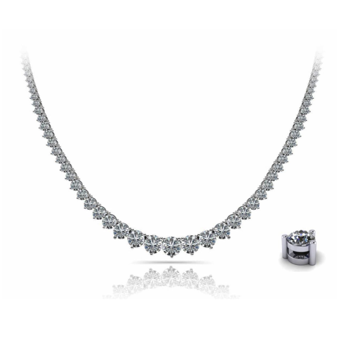 14.55ctw Diamond Graduated Necklace