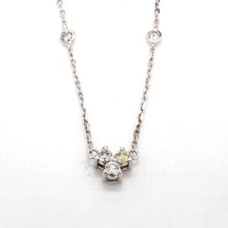 16' Diamonds by the yard necklace with bezel & prong set round diamonds.  D0.51ct.t.w.
