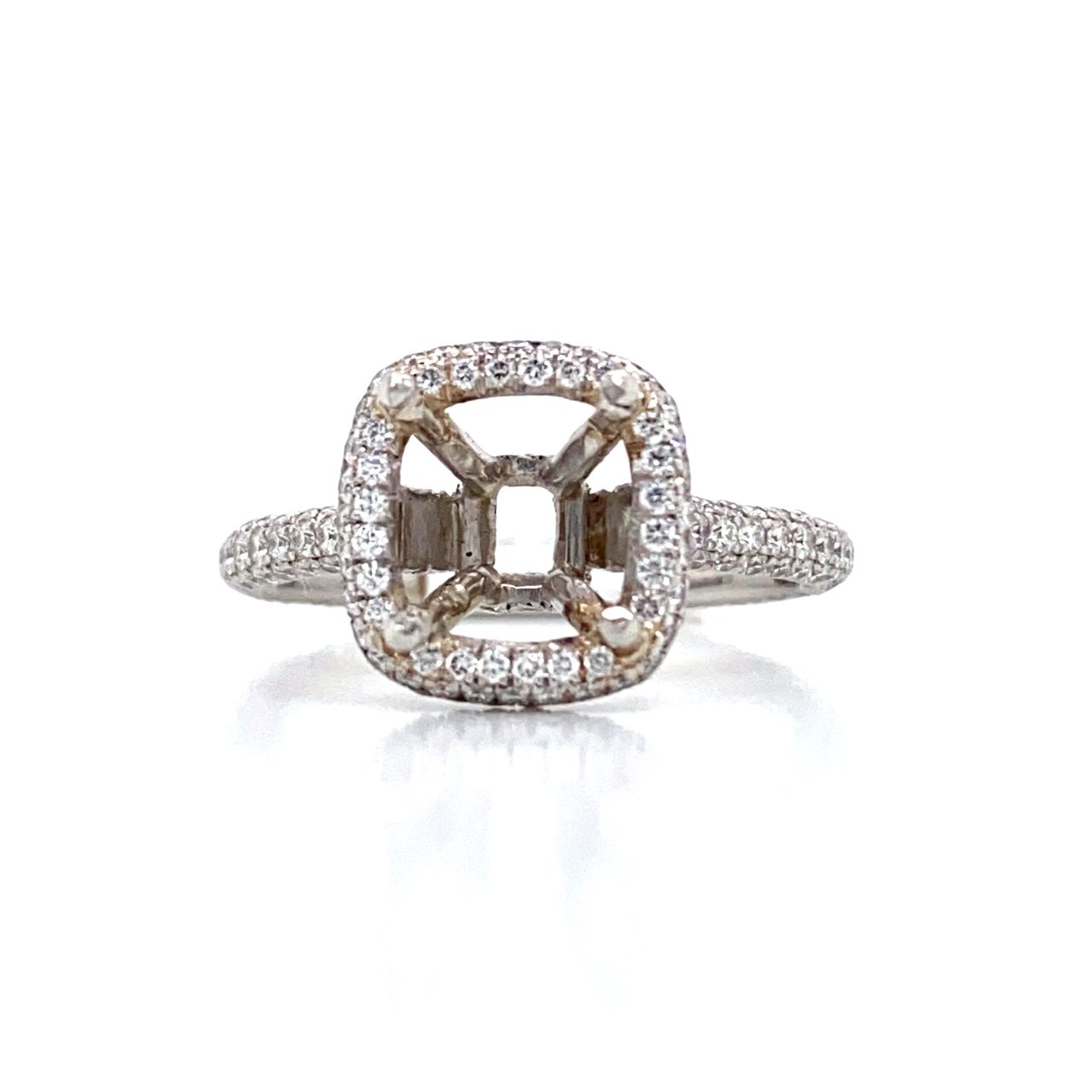 Halo Diamond Semi-Mount Ring