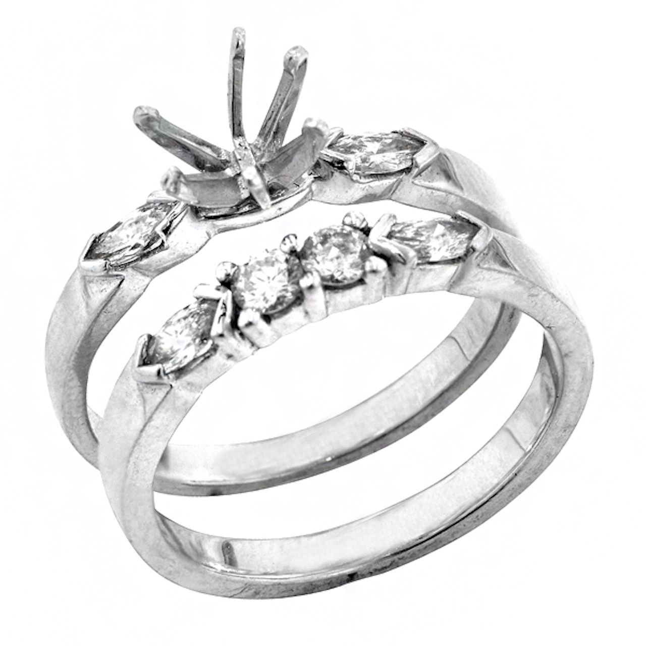 Diamond Ring Set Semi-Mount