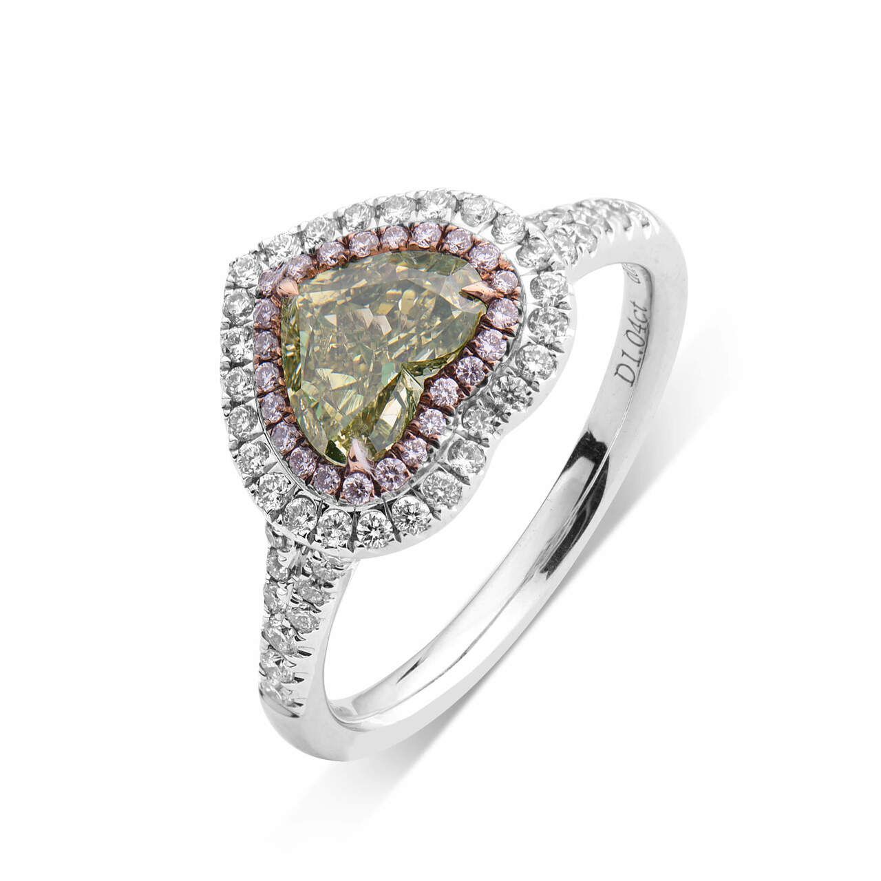 18KWG Heart Shape Double Halo Ring