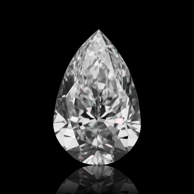 Pear 1.70ct D IF