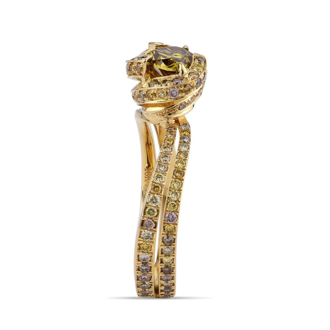 18KYG Heart Shape Ring