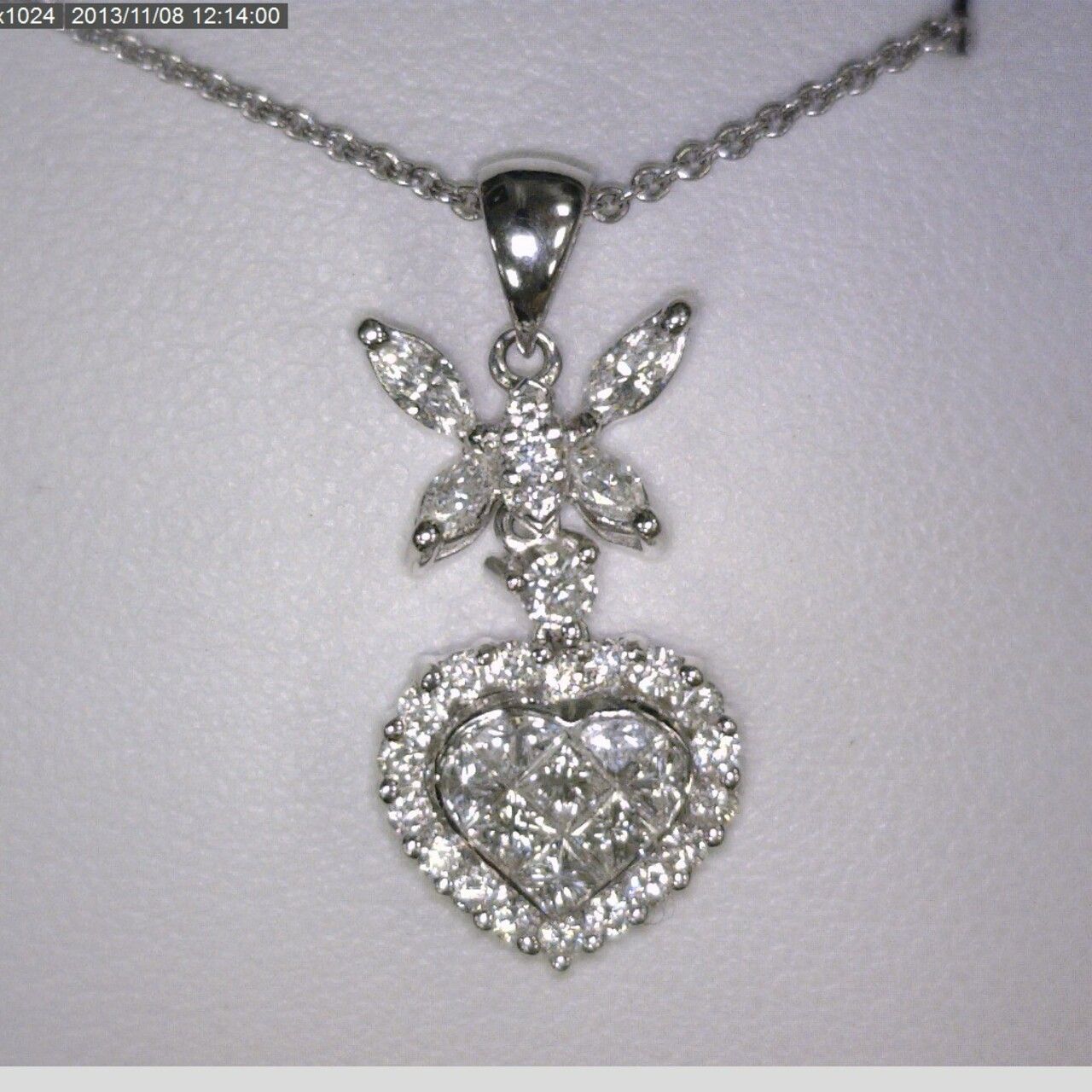 Flower and Heart Pendant