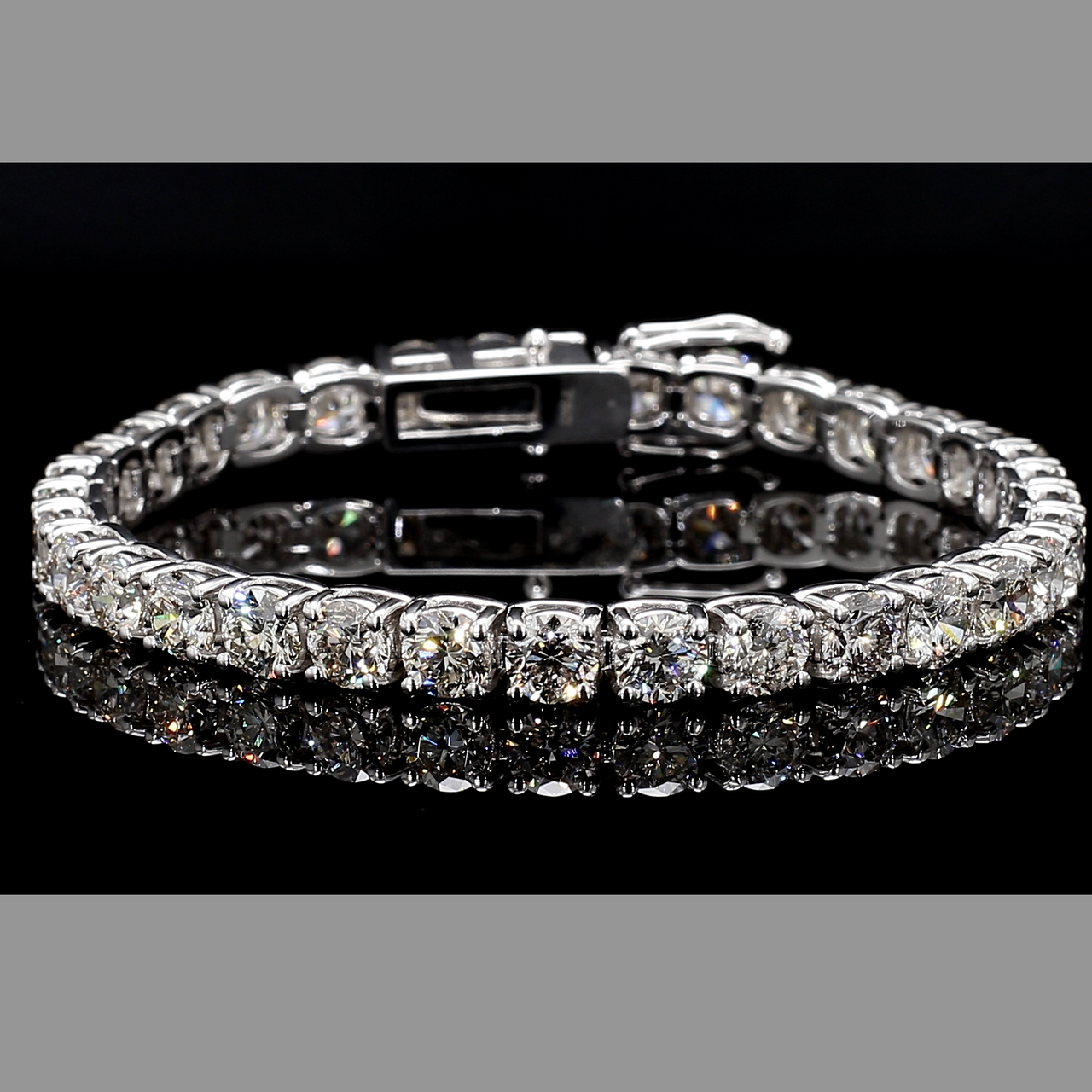 TNCWB172 Natural Diamond Tennis Bracelet 17.69 Carats 14k White Gold 14.02 Grams 7 Inch