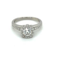 Natural Diamond Halo Ring
