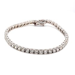7' Tennis bracelet with 4-prong basket set (41) round diamonds.  D9.74ct.t.w.