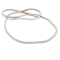 18' Tennis necklace with 3-prong set (228) round diamonds.  D5.00ct.t.w.