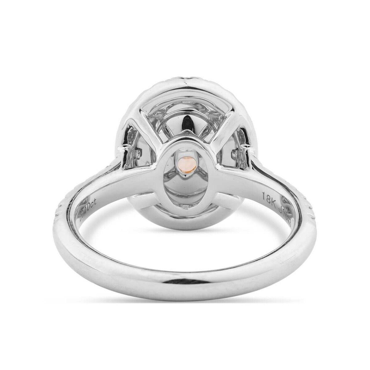 18KWG Oval Shape Ring 1ct Dia