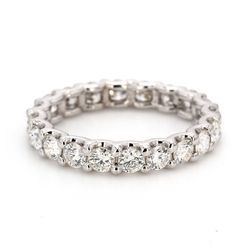 Eternity band with U-prong set (20) round diamonds.  D1.92ct.t.w.  Size 5.5