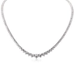 17' Graduated tennis necklace in 18kK WG with 3-prong set (159) round diamonds.  D17.13ct.t.w.