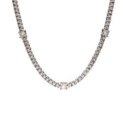 17' Tennis necklace with 4-prong set (177) round diamonds.  D7.36ct.t.w.