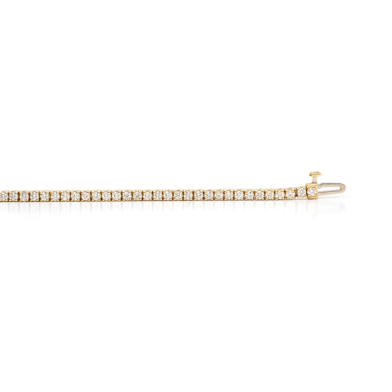 2ct 14K Yellow Gold Tennis Bracelet