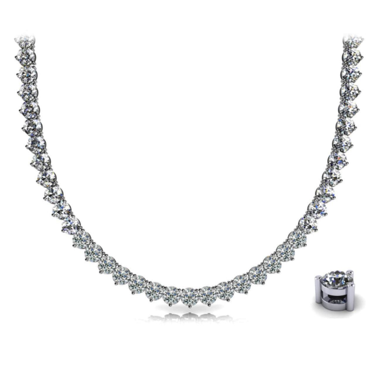 12.06ctw Diamond Riviera Necklace