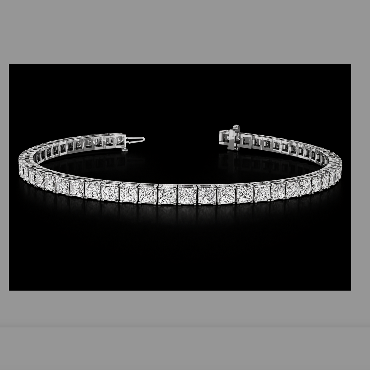 11.35CTS PRINCESS CUT BRACELET 