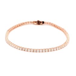 7' Tennis bracelet in rose gold with 4-prong set (45) round diamonds.  D9.36ct.t.w.