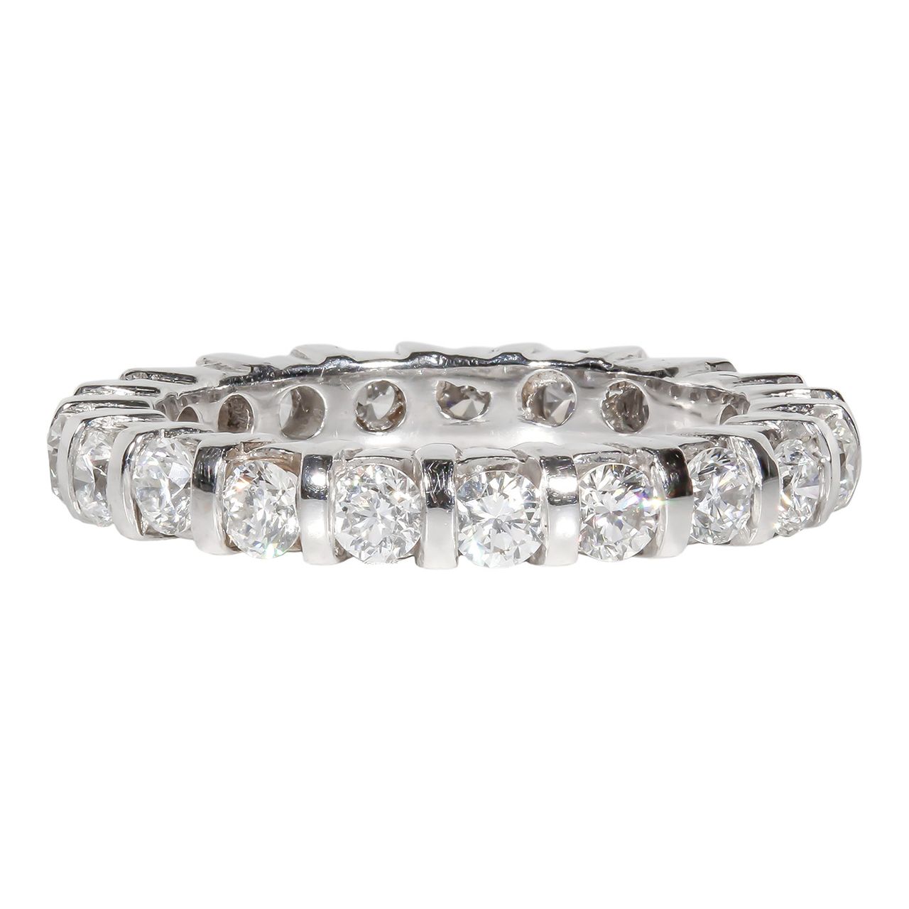 Eternity band with round diamonds.  D1.75ct.t.w.  Size 6.5