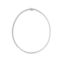20' Tennis necklace with crown head style 4-prong set (89) round diamonds.  D22.85ct.t.w.