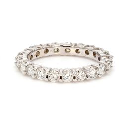 Eternity band with shared prong set round diamonds.  D1.50ct.t.w.