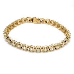 7' Tennis bracelet with crown head prong set (30) round diamonds.  D8.24ct.t.w.