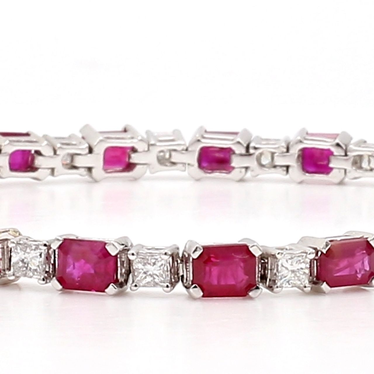 Ruby and Diamond Tennis Bracelet