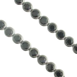 43' Tennis necklace with black rhodium and bezel set (189) round black diamonds.  D65.92ct.t.w.