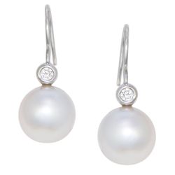 Pearl and Diamond Earrings