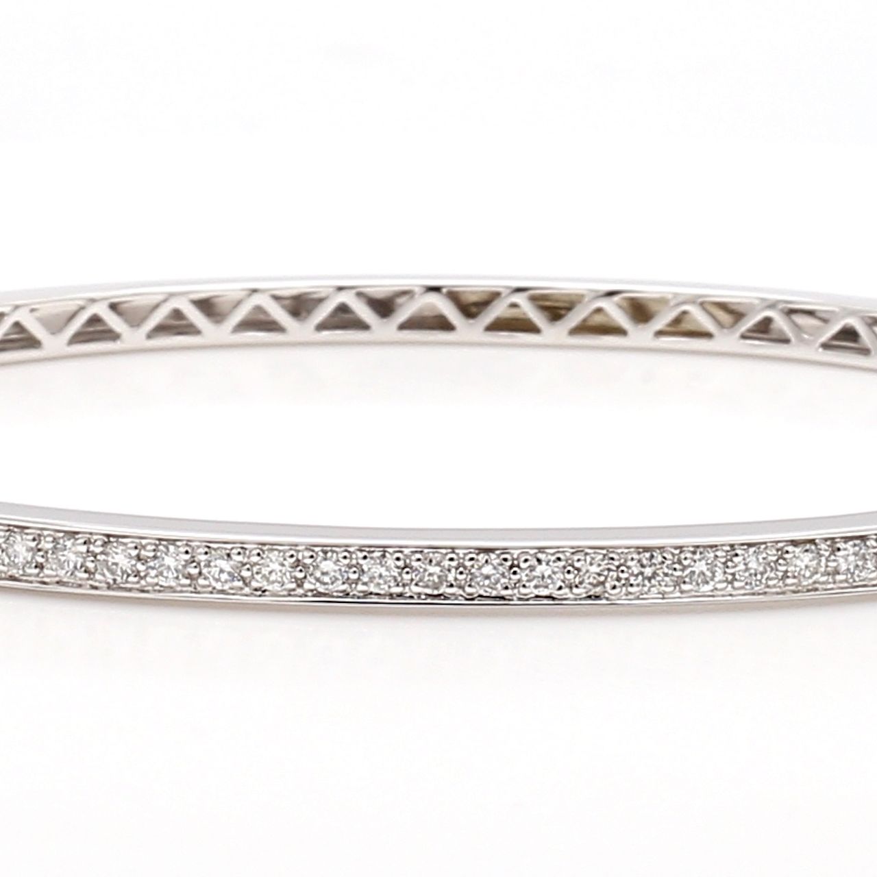 White Gold Diamond Bangle