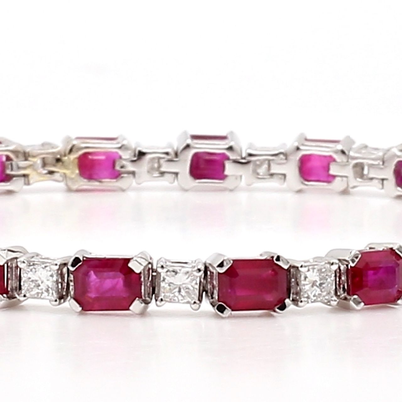 Ruby and Diamond Tennis Bracelet