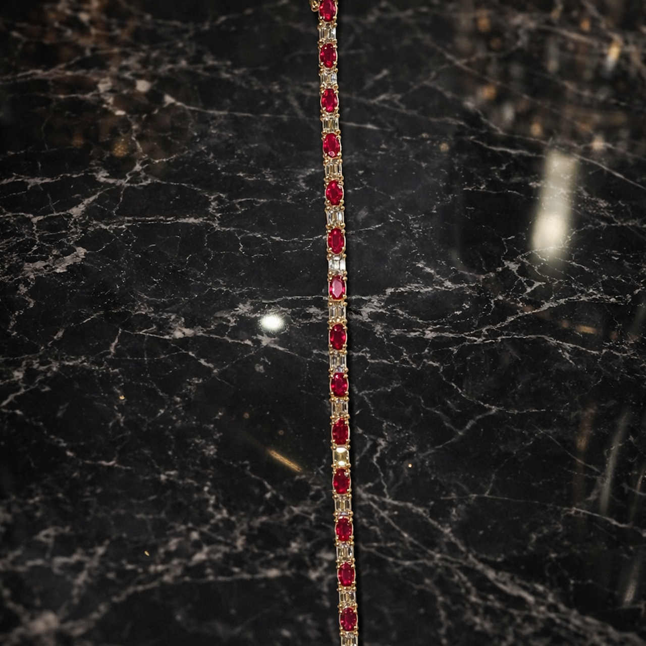 11.02 Carat Ruby and Diamond Bracelet