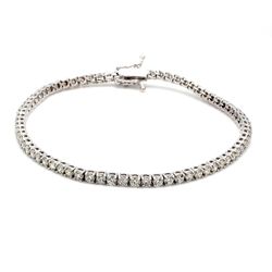 7.25'Tennis bracelet with 4-prong set (71) round diamonds.  D3.66ct.t.w.