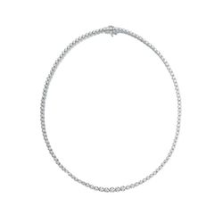 18' Tennis necklace with crown head prong set (114) round diamonds.  D9.30ct.t.w.