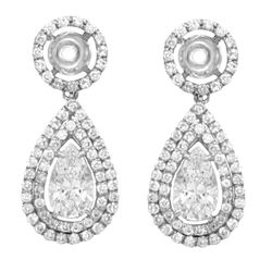 Pear Shape Diamond Earring Jackets