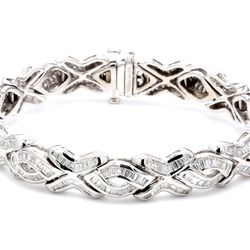 7' XOXO bracelet with baguette diamonds.  D6.72ct.t.w.