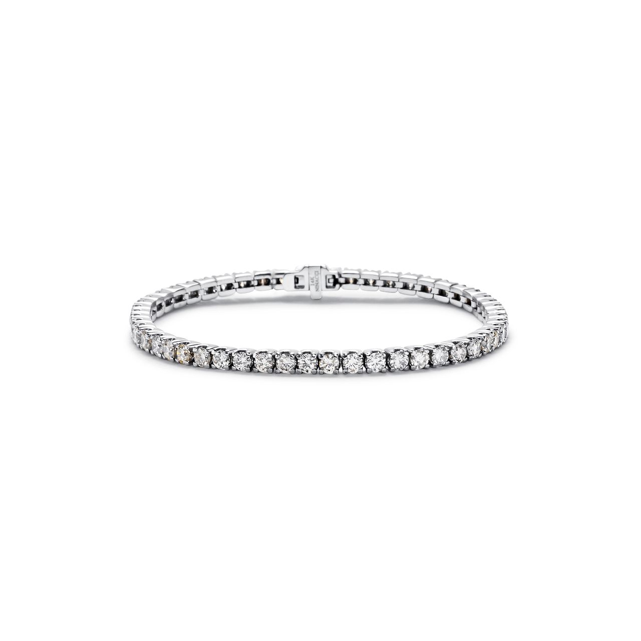 7' Tennis bracelet with 4-prong set (52) round diamonds.  D6.51ct.t.w.