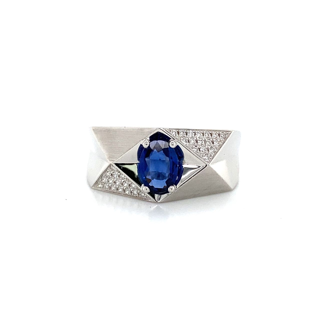 Oval Sapphire and Diamond Ring